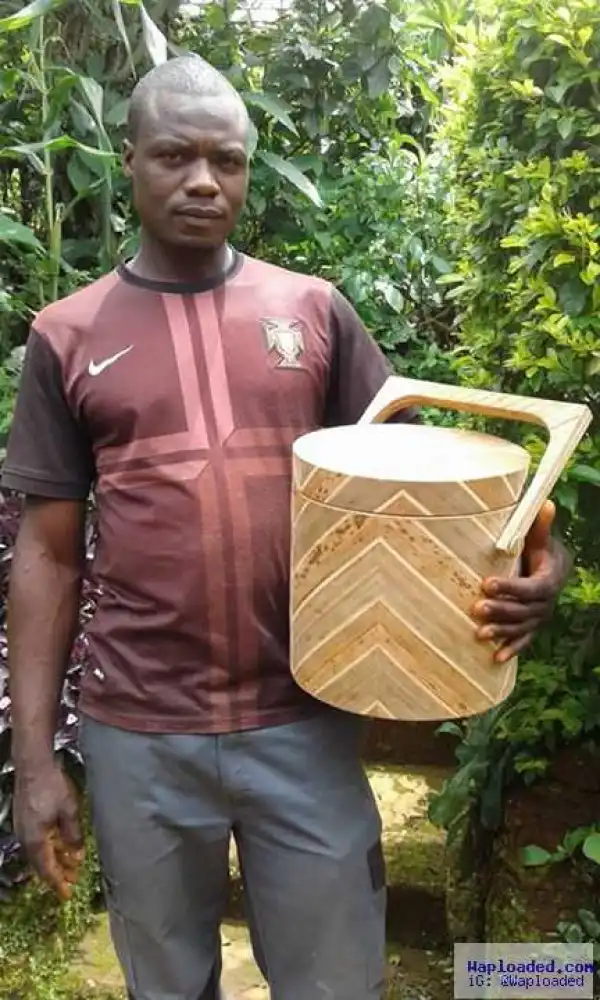 Creativity!! Nigerian Made Wooden Food Flask - See Photos